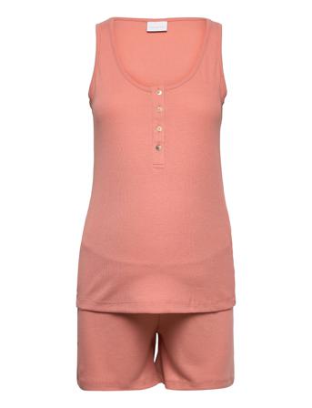 Mlh Y Lia S/L Jersey Set 2F A. Pink Mamalicious