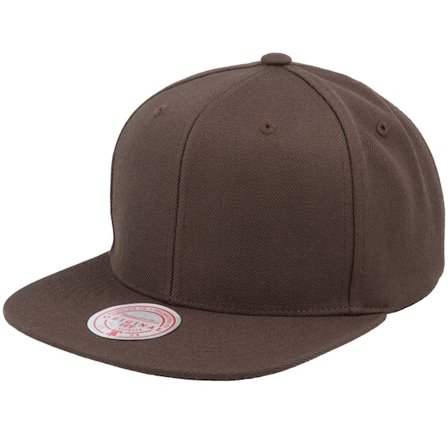 Mitchell & Ness - High Crown Blank Chocolate Brown Snapback Snapback Brown Cap - @ Hatstore