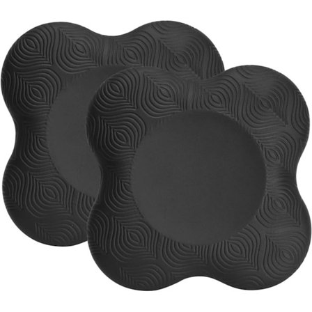 Sæt med 2 yogamåtter til knæ, skridsikker skum komfortabel yogastøttemåtte, sportsbalancemåtte til beskyttelse af knæ, ankler, albuer, hænder - 20x20 