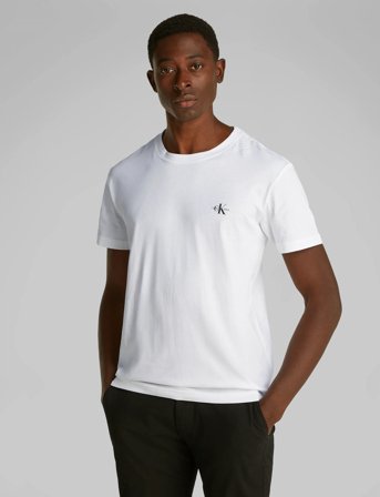 Calvin Klein Jeans 2 Pack Monologo T-Shirt - White - L