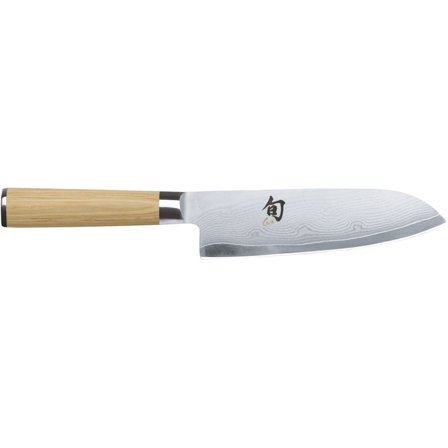 Kai Santoku kniv Shun Classic White, bladlengde 18 cm' - 'Hvit