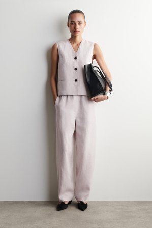 COS Femme Gilet En Lin in Rose