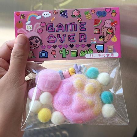 NYHED Fidget Legetøj Mini Squishy Legetøj Kawaii Plys Cat Paw Cube Stre H oneszie H oneszie
