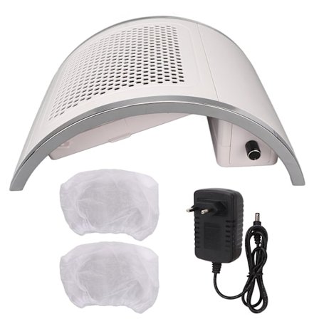 Professionell Salong Nagel Damm Samlare 4 Fläkt Kraftfull Dammsugare för Nagelkonstnärer EU-kontakt 100‐240V