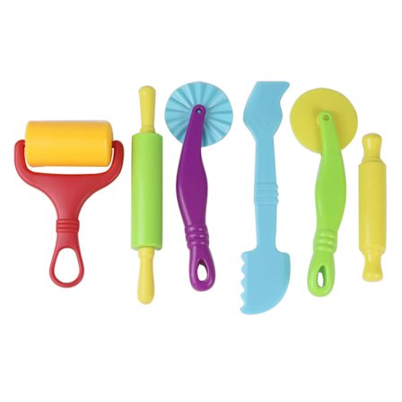 6-osainen rulla-työntölasten puku lelu muovailuvaha väri m