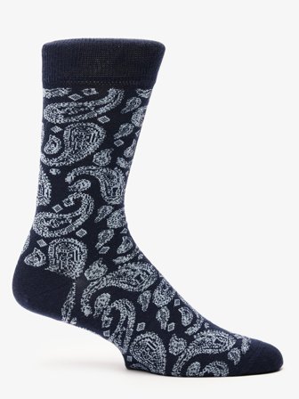John Henric Men's Navy & Light Blue Socks Harrow Size Onesize