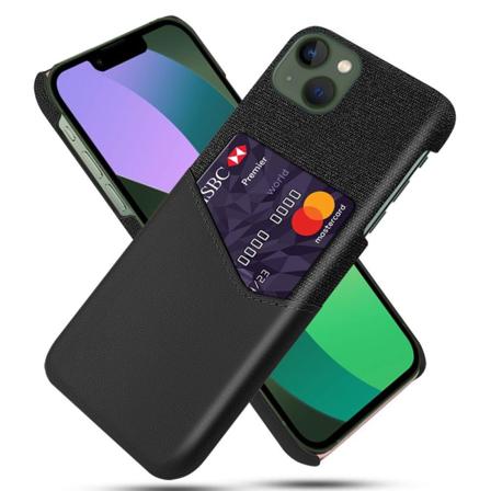 Iphone 14 Plus Cloth Texture Anti-drop Skal - Svart Black