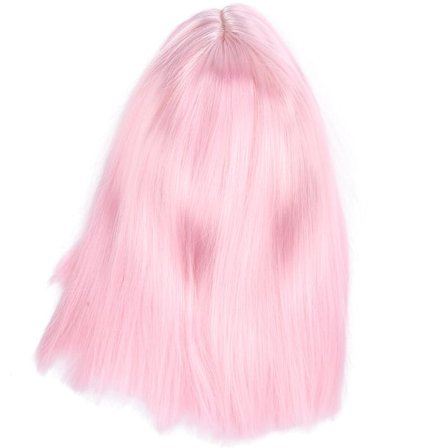Lyhyt Suora Hiusperuukki Hengittävä Elastinen Hihnaperuukki Juhliin Cosplayhin Arkeen 35cm / 13.8inPink
