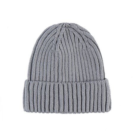 Grå ullhue strikket lue voksen varm lue