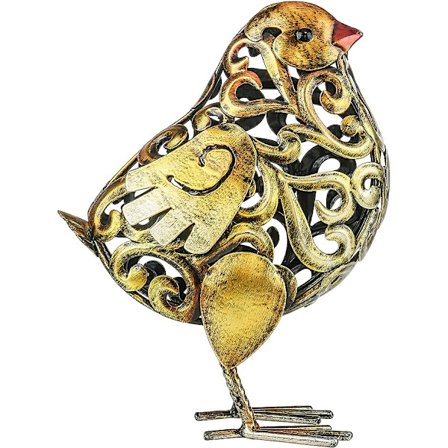 Metallkylling hagestatue dyr hagekunstskulptur hønekylling ornamenter figurer for plen uteplass hage og hjem kjøkkendekorasjon innflyttingsgave G