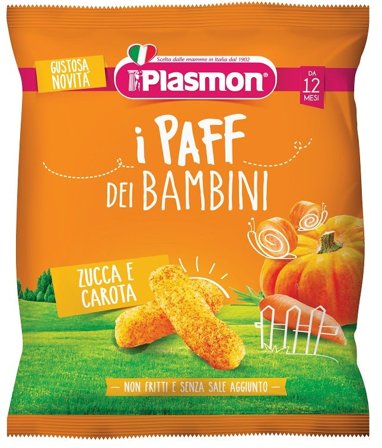 Plasmon Dry Snack Paff Zucca Carote 12M+ 15g