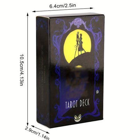 1 Æske med 78 Kort Jule Tarot Oracle Kort til Underholdning, Spådomsspil, Tarot med Elektronisk Brugervejledning