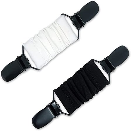 2 sweater clips, plisseret elastikbånd, elastisk cardigan, anti-exp