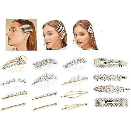 16 kpl Helmihiuskaklipsit Naisille Hiusten Tarvikkeet Hiusneula Pääpanta