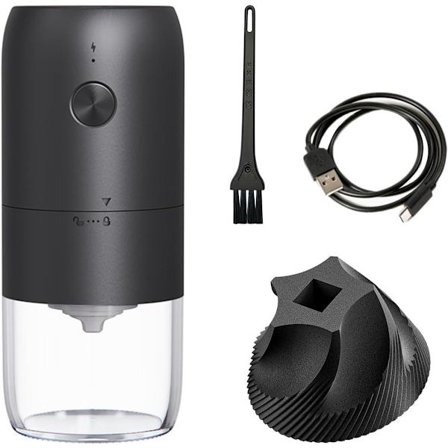 ING Kahvimylly – USB-ladattava sähköinen kahvimylly – Varustettu keraamisilla kartiomaisilla terillä – Kahvipapujen ja mausteiden jauhin – Säädettävä