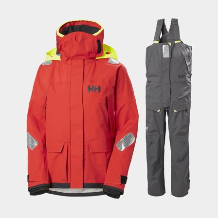 Traje de navegación Helly Hansen Skagen Pro + Skagen Offshore, Alert Red + Ebony, mujer, Small