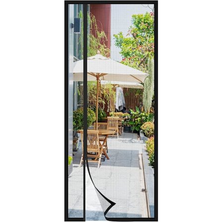 Magnetisk fönsterdörr myggnät 90x210 för skjutdörr, entré, gunga, rullgardin, husvagn, balkong, husbil