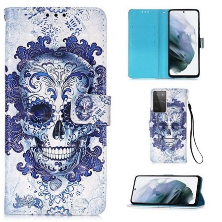 Plånboksfodral Samsung Galaxy S21 Ultra – Döskalle