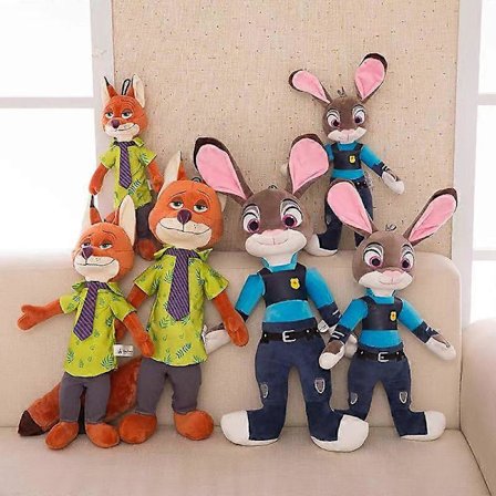 Zootropolis Plyschleksaker - Judy och Nick Plyschdockor, Lämpliga för Barn[D]