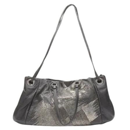 Valentino Vintage Pre-owned Leather shoulder-Tass , Grijs , Dames , Maat: ONE Size Vintage Tassen