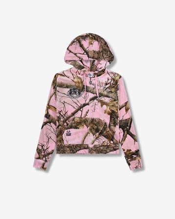 W REALTREE VELOUR ROBERTSON HOODIE - PINK EDGE S