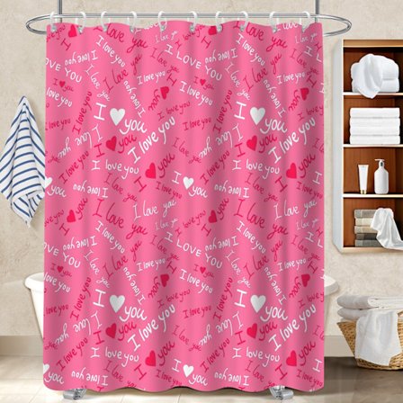 Vandtæt badeforhæng i stof, åndbare moderne hjertebadeværelsestilbehør til hjemmet, kollegiet, hotel