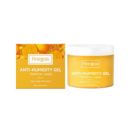 Anti-Humidity Hår Gel 100g | Krusfrit, Fast Hold & Tropisk Oase Duft | Aloe Vera & Ananas Ekstrakt | Alle Hårtyper & Fugtkontrol