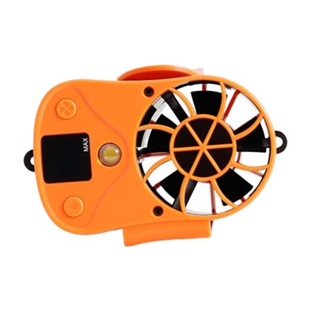 Bärbar midjeklämma fläkt: 15000mAh uppladdningsbar fläkt med 7 hastigheter & LED-display, långvarig kylning