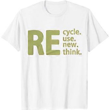 Genbrug, Genanvend, Forny, Gentænk Krise Miljøaktivisme Retro Herre T-Shirt S-XXXL (M Hvid)