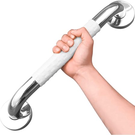 Kylpyhuoneen turvakahva valkoinen, 17 tuuman ruostumaton teräs liukueste S