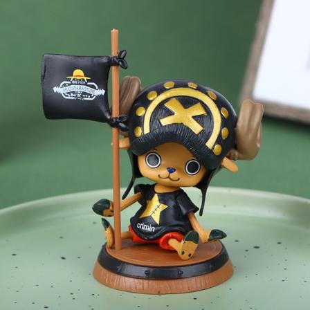 One Piece Flag Trähink Sittande Tony per Rosa Blå Svart A Black