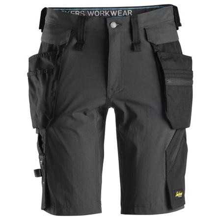 Snickers Workwear 6108 LiteWork Shortsit harmaa/musta Harmaa, Musta, Vaatteet