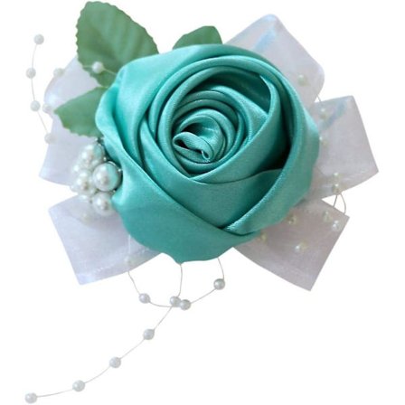 Håndleds Corsage Brude Stretch Armbånd Bryllup Prom Hånd Blomst - Blå