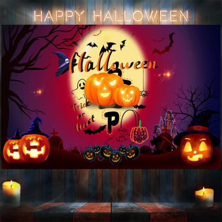 1 Pack Halloween Banner Decoration Spökfestival Skräckfoto S