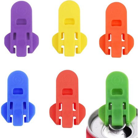 6 stk manuell enkel boksåpner, brusboksåpner drikke, lekkasjesikker brusboksdeksel boksåpnere for brus, cola, øl, brus, aluminiumsdrikke