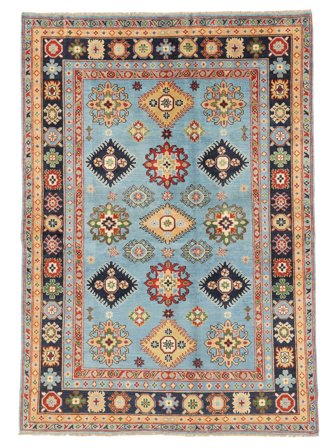Tapis Kazak Fine 169X239 Noir/Rouge Foncé (Laine, Afghanistan)
