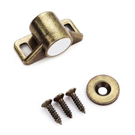 Skåpdörrmagneter i zinklegering med stark magnet för köksskåp