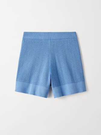 Soft Goat - Crochet Shorts - Women cashmere pants - XL - Marina Blue