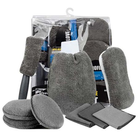 9 delar Tvätta Rengöra Bilen Verktyg svamp mikrofiberhandduk borste handske