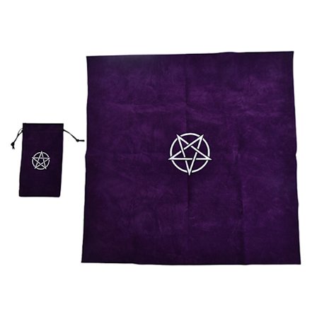 Pentagram Tarot Dug med Taske Velvet Altar Tarot Dug Pe