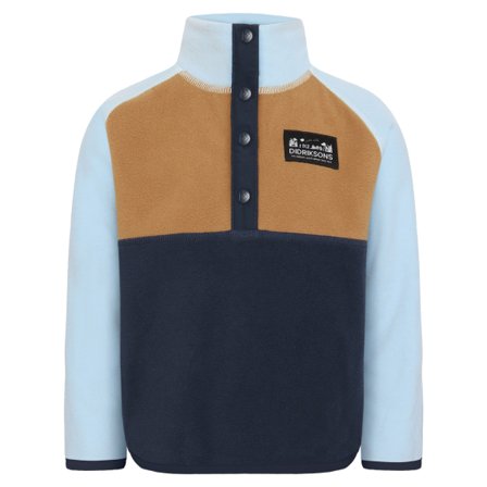 Didriksons Monte Kids Half Button Navy - 100