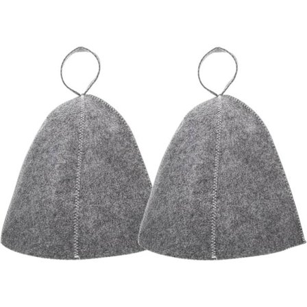 Original ullbastuhatt för kvinnor och män 2-pack 100% naturliga filt bastutillbehör