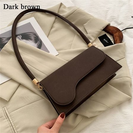 Olkalaukku Kainalolaukku TUMMANRUSKEA