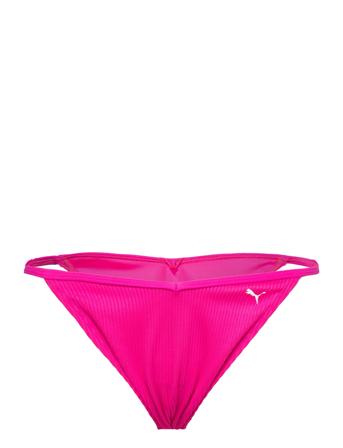 Puma Swim Women Ribbed Tanga 1P Swimwear Bikinis Bikini Bottoms Bikini Briefs Rosa Puma Swim*Betinget Tilbud