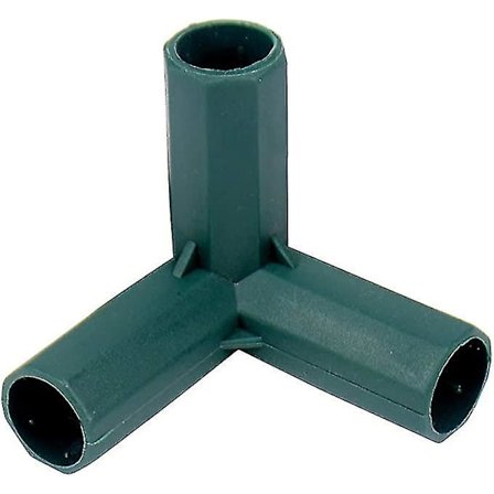 3-vejs 16mm albue PVC-rørfitting Byg tunge drivhusrammemøbler Forbindelseselementer til telt (10 stk., grøn)