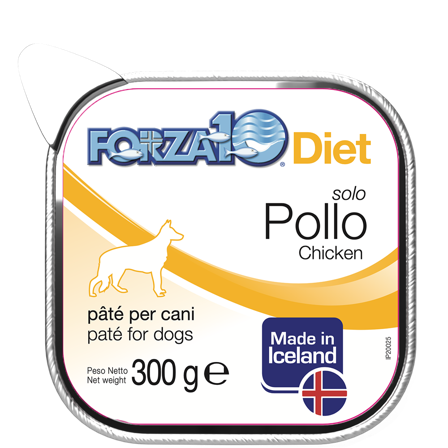Forza10 Solo Diet Pollo Paté Per Cani Adulti Vaschetta 300g