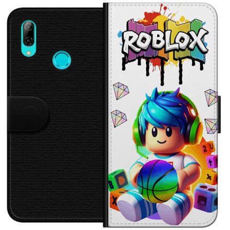 Yhteensopiva Lompakkokotelo Huawei Huawei P smart 2019 Värikäs Roblox-kuvitus pelihahmolla, leluilla ja energialla, täydellinen pelifaneille ja mod