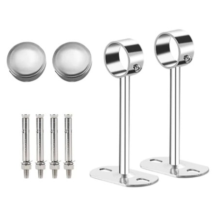 【PP】Garderobeskabsrørbeslag, rørbeslag 25 mm, tøjstang, hjem, brusebad, garderobe, 10 cm højde 20 cm højde 26 mm dia