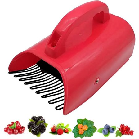 Blåbær Rive Picker Scoop Værktøj, Bærplukker med håndtag - Sikker bærplukker Rustfrie plukkeværktøjer