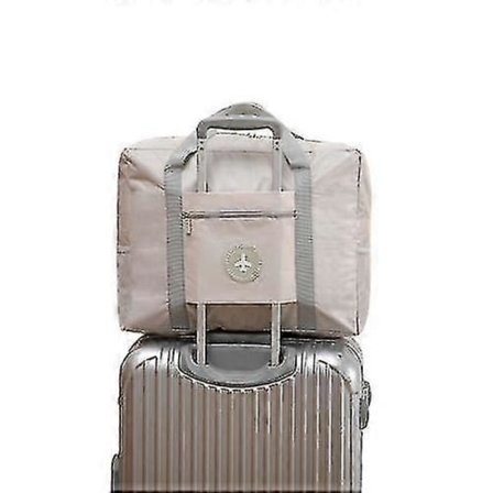 Reisevesker, 45x36x20, Sammenleggbar Gym Skulderveske, Sportsbag, Håndholdt Reiseveske, 40L (Hvit)